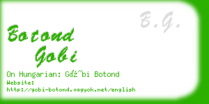 botond gobi business card